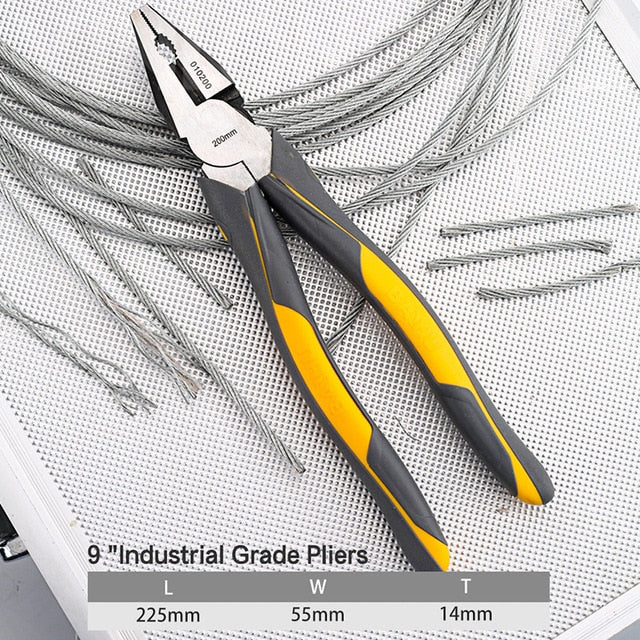 6''8''9'' Multifunction Pliers Set Combination Pliers Stripper/Crimper/Cutter Heavy Duty Wire Pliers Diagonal Pliers Hand Tools
