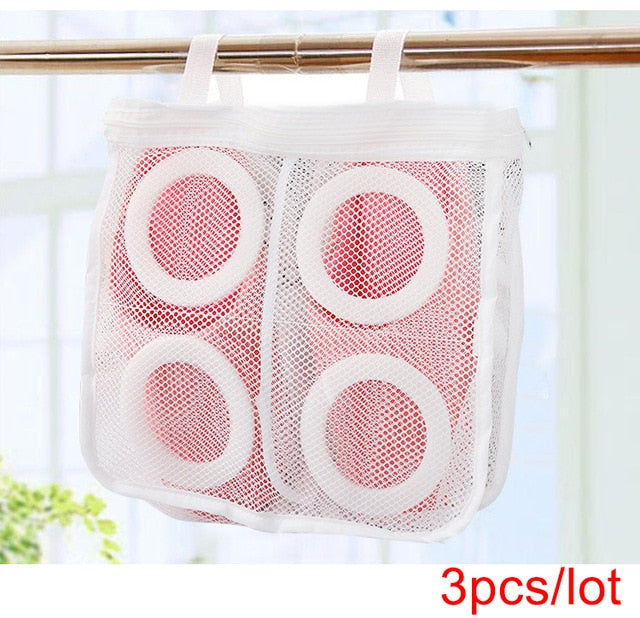 2020 New Arrival fashion Storage Organizer Bags Mesh Laundry Shoes Bags Dry Shoe Organizer Portable Washing Bags Organizer 62319