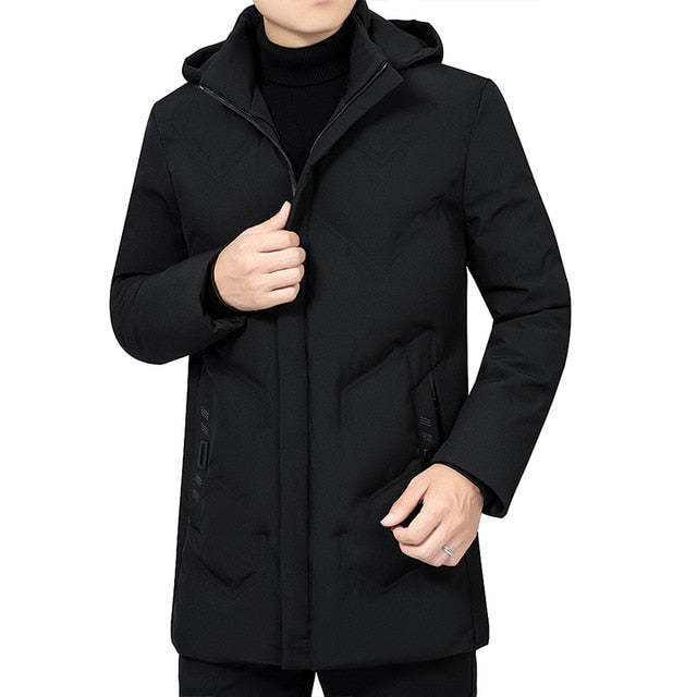 2020 new Winter Jacket Men Thicken Warm Men Parkas Hooded Coat Fleece Man's Jackets Outwear Windproof Down Parka