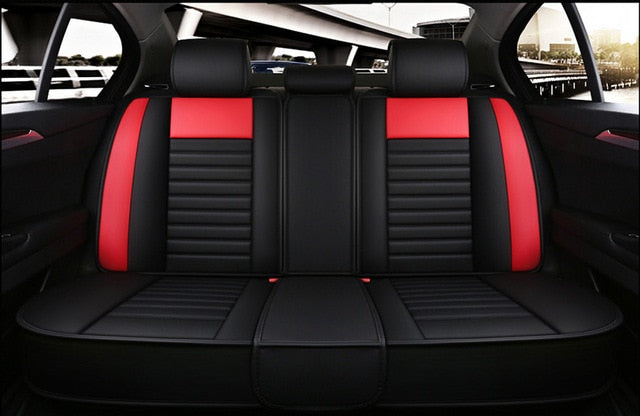 Pu Leather Car Seat Cushion Not Moves Universal Auto Accessories Covers Black/Red Non-Slide General  For Lada Vesta E1 X30