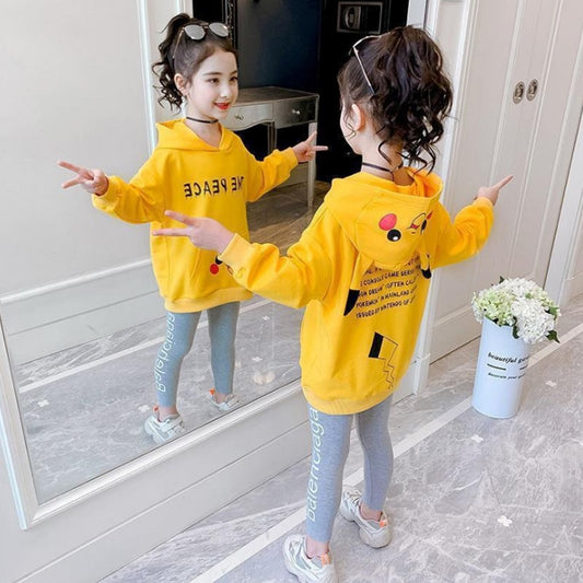 Children Clothes Autumn Cartoon Girls Sets Long Sleeve Tracksuit 2- 13 Years hoodies Girls Clothing Sport Suit Kids Clothes Sets