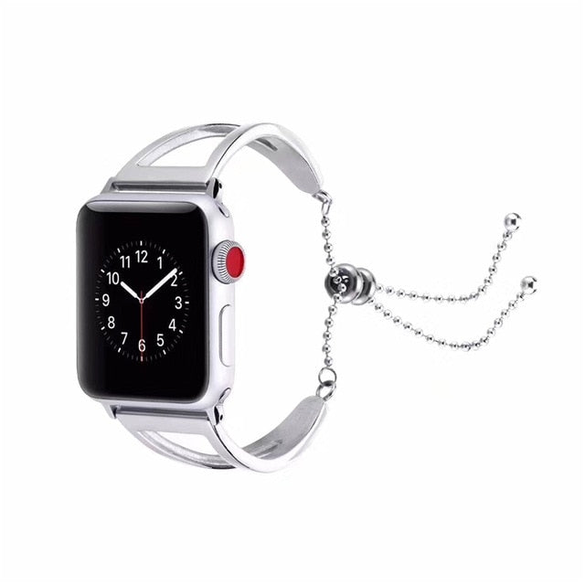 Women Jewelry Watchband For Apple Watch Series 6 5 4 44mm 40mm   Metal Strap For iWatch 3 2 1 42mm 38mm Band Wrist Belt Bracelet