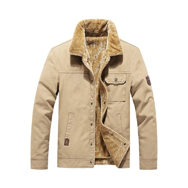 CHAIFENKO Brand Men's Bomber Jacket Parka Coat Men Winter Thick Warm Fleece Casual Coat Men Fashion Cotton Fur Collar Jacket Men