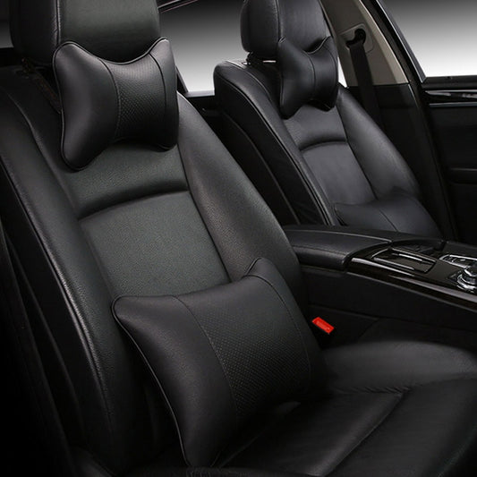 Artificial Leather Car Neck Pillows Support Comfortable Universal Single Headrest Fit For Most Auto Accessories Fills Fiber