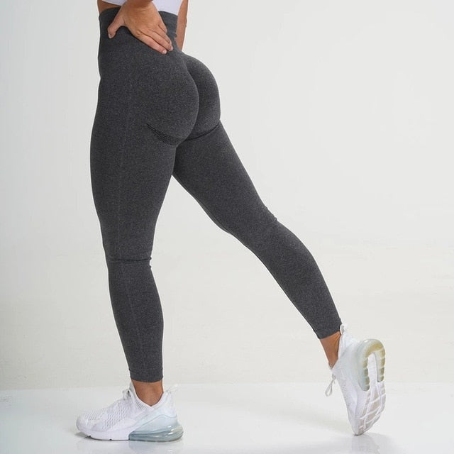 Seamless Yoga Leggings Sport Women Fitness Yoga Pants Solid High Waist Elastic Gym Leggings Women Workout Tight Sports Pant