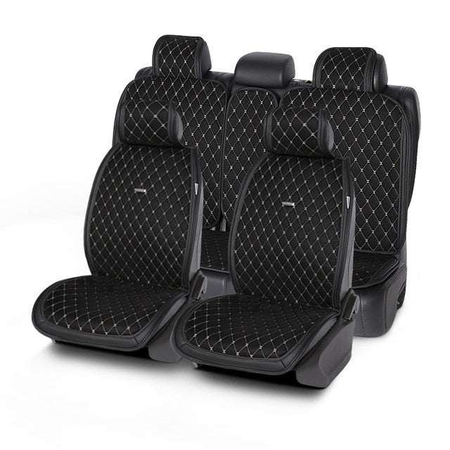 Artificial suede universal car seat cushion black 1Set luxury Cape 5 seats fit for Kia Hyundai BMW Lada car seat cover shawl