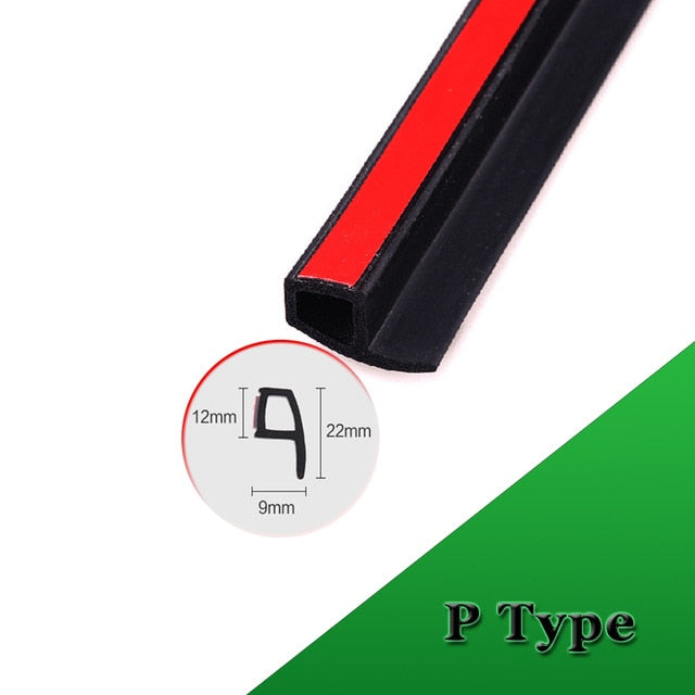 4m B P Z D Shape Type Car Door Seal Strip EPDM Rubber Noise Insulation Weatherstrip Soundproof Car Seal Strong Adhensive Sticker