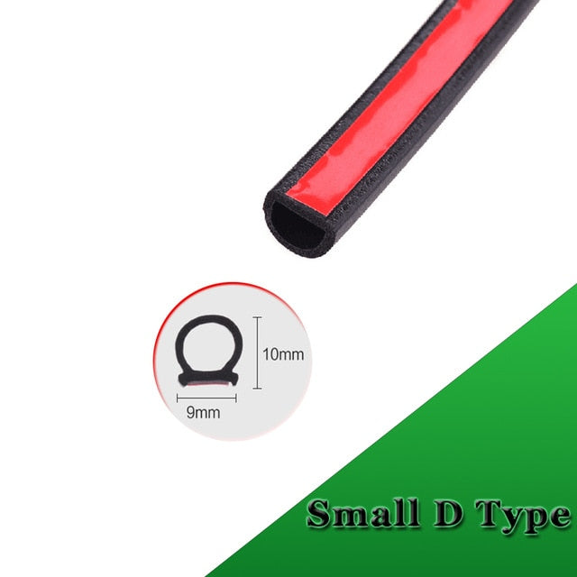 4m B P Z D Shape Type Car Door Seal Strip EPDM Rubber Noise Insulation Weatherstrip Soundproof Car Seal Strong Adhensive Sticker