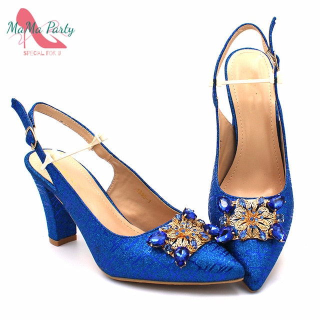 Fashionable African Shoes and Bag Set Italian Sets in Fuchsia Color Nigerian Shoes with Matching Bags for Royal Wedding Party