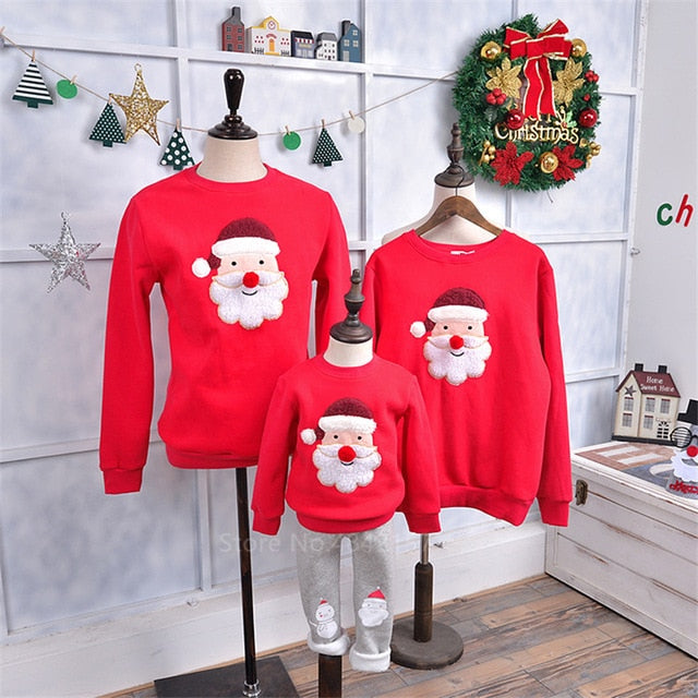 2020 Family Outfit Matching Christmas sweaters New Year Mom and Daughter Mother Daddy Baby Girl Boy Family Look Xmas Clothes