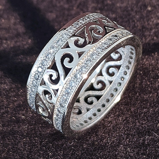 luxury 925 sterling silver wedding band eternity ring for women big gift for ladies love wholesale lots bulk jewelry R4577