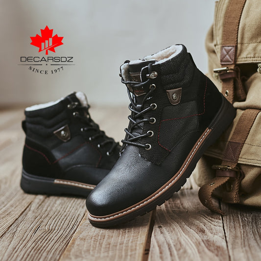 DECARSDZ 2020 Men Winter Boots Fashion Design Men Boots Classic Retro New Brand Men Shoes Breathable Handmade Men Casual Boots