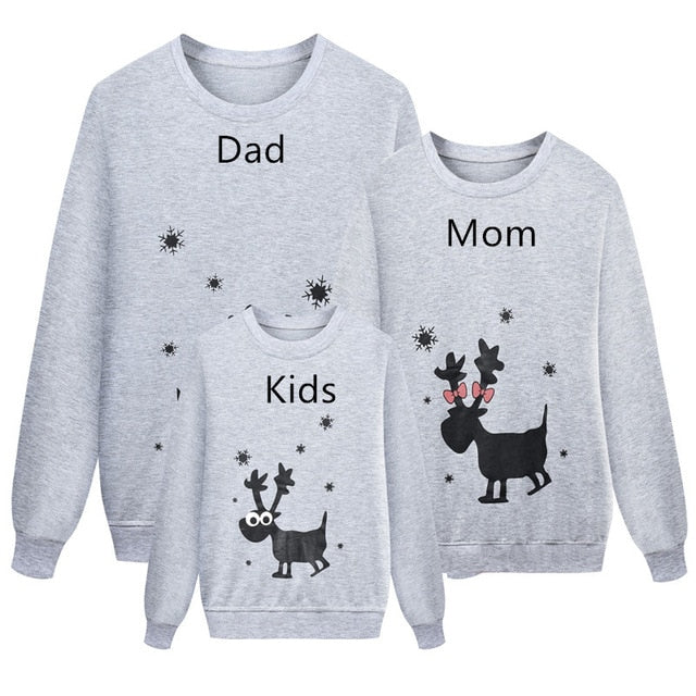 2020 Family Matching Mom Kid Men Women Baby Kids Christmas Sweater Sweatshirt Pullover Tops Jumper Blouse Deer Xmas Clothes