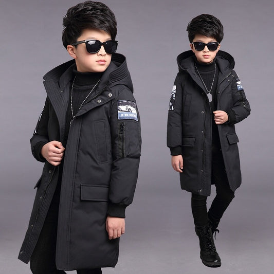 -30 degree children's parka winter jackets kids clothing 2020 big boys warm down cotton-padded coat thickening outerwear clothes