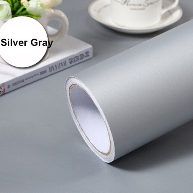 Gold Silver Brushed Wall Stickers PVC Self Adhesive Fridge Sticker Furniture Wardrobe Desktop Waterproof Decorative Wall Papers