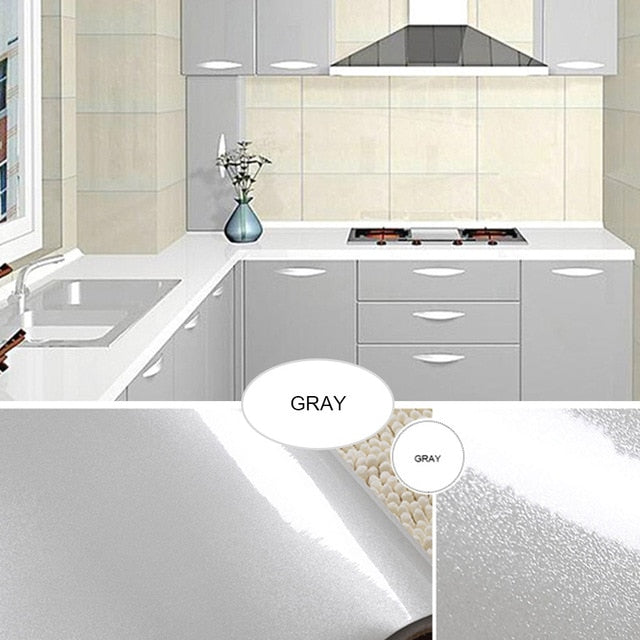 Gold Silver Brushed Wall Stickers PVC Self Adhesive Fridge Sticker Furniture Wardrobe Desktop Waterproof Decorative Wall Papers