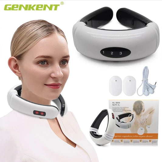 Electric Pulse Neck Massager Cervical Vertebra Impulse Massage Magnetic Therapy Relief Pain Tool Health Care Relaxation