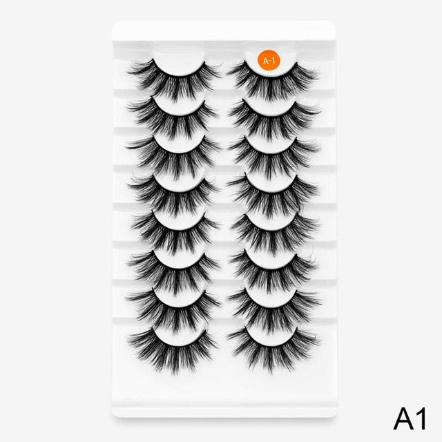 SEXYSHEEP 8 Pairs Mink Lashes Faux Eyelashes Mink False Eyelashes Dramatic Volume Lashes Eyelash Extension for Makeup