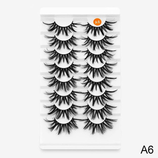 SEXYSHEEP 8 Pairs Mink Lashes Faux Eyelashes Mink False Eyelashes Dramatic Volume Lashes Eyelash Extension for Makeup