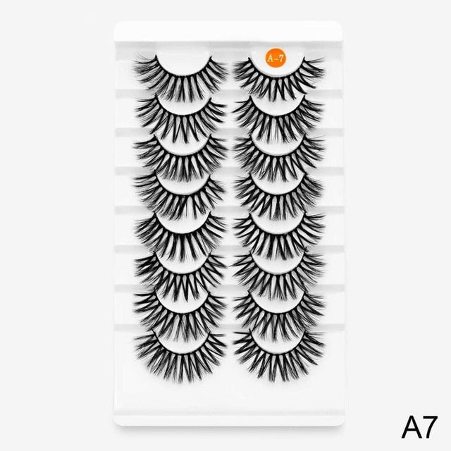 SEXYSHEEP 8 Pairs Mink Lashes Faux Eyelashes Mink False Eyelashes Dramatic Volume Lashes Eyelash Extension for Makeup