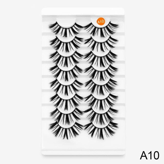 SEXYSHEEP 8 Pairs Mink Lashes Faux Eyelashes Mink False Eyelashes Dramatic Volume Lashes Eyelash Extension for Makeup