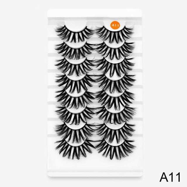 SEXYSHEEP 8 Pairs Mink Lashes Faux Eyelashes Mink False Eyelashes Dramatic Volume Lashes Eyelash Extension for Makeup