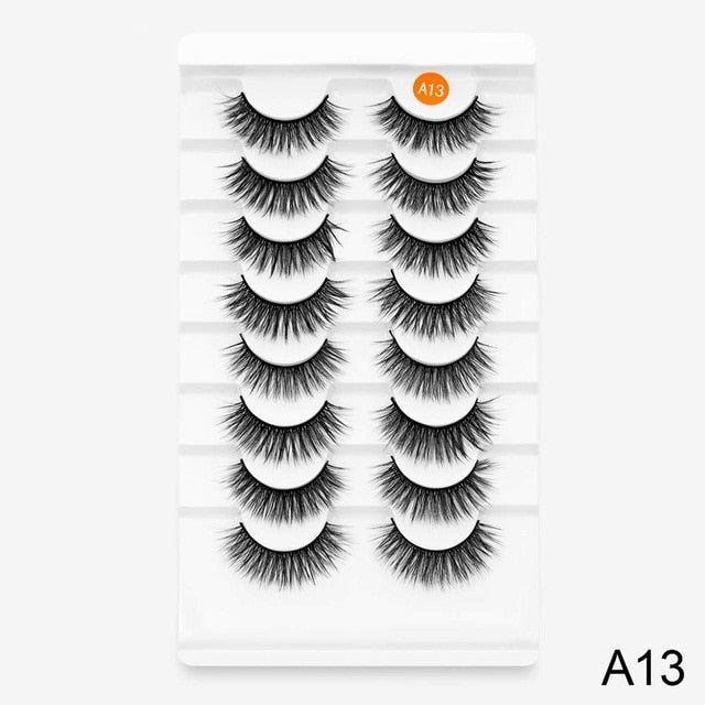 SEXYSHEEP 8 Pairs Mink Lashes Faux Eyelashes Mink False Eyelashes Dramatic Volume Lashes Eyelash Extension for Makeup