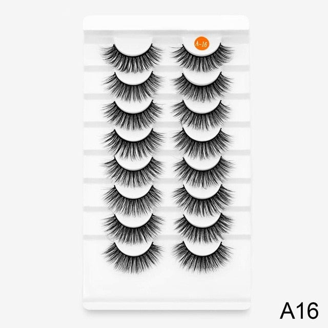 SEXYSHEEP 8 Pairs Mink Lashes Faux Eyelashes Mink False Eyelashes Dramatic Volume Lashes Eyelash Extension for Makeup