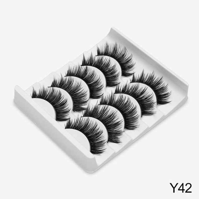 SEXYSHEEP 8 Pairs Mink Lashes Faux Eyelashes Mink False Eyelashes Dramatic Volume Lashes Eyelash Extension for Makeup