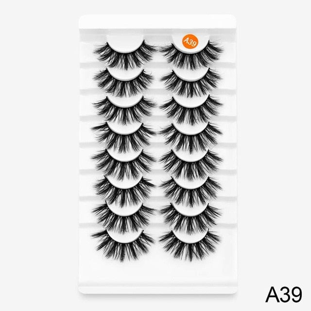 SEXYSHEEP 8 Pairs Mink Lashes Faux Eyelashes Mink False Eyelashes Dramatic Volume Lashes Eyelash Extension for Makeup
