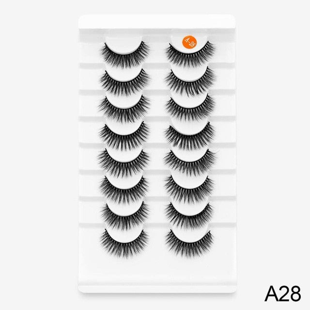SEXYSHEEP 8 Pairs Mink Lashes Faux Eyelashes Mink False Eyelashes Dramatic Volume Lashes Eyelash Extension for Makeup