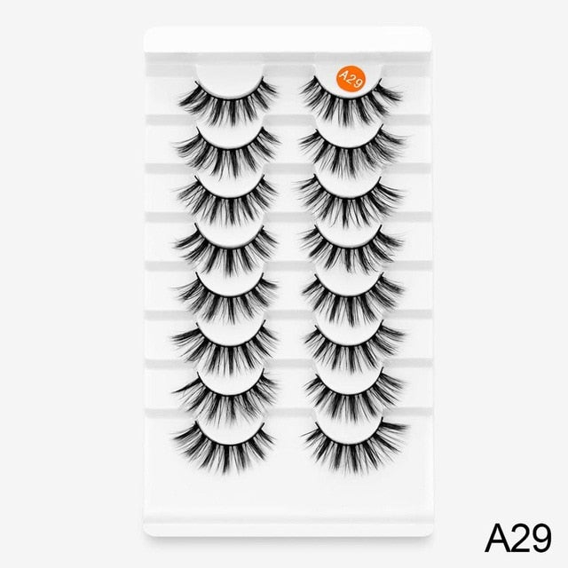SEXYSHEEP 8 Pairs Mink Lashes Faux Eyelashes Mink False Eyelashes Dramatic Volume Lashes Eyelash Extension for Makeup