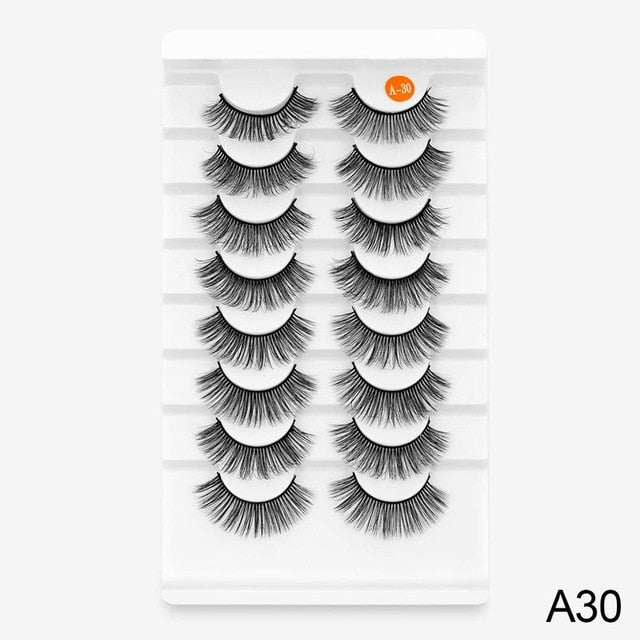 SEXYSHEEP 8 Pairs Mink Lashes Faux Eyelashes Mink False Eyelashes Dramatic Volume Lashes Eyelash Extension for Makeup