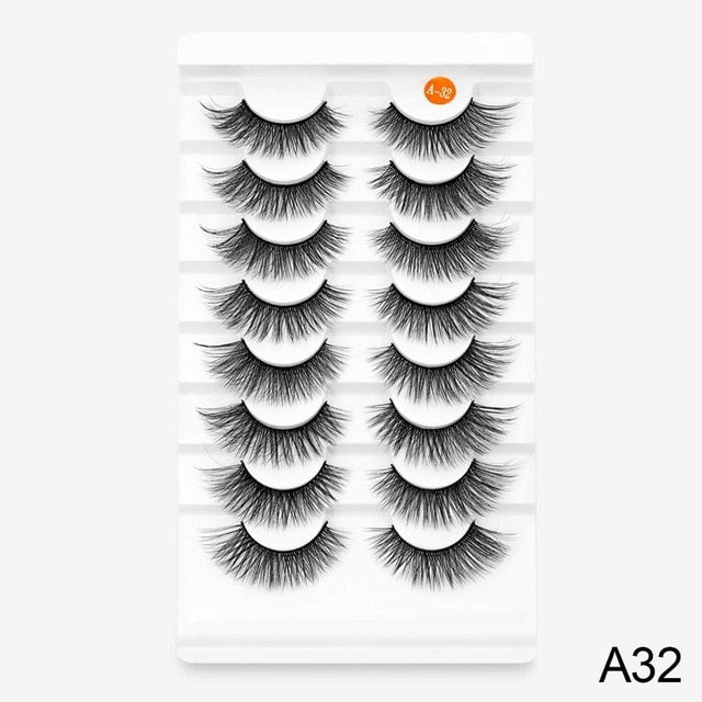 SEXYSHEEP 8 Pairs Mink Lashes Faux Eyelashes Mink False Eyelashes Dramatic Volume Lashes Eyelash Extension for Makeup