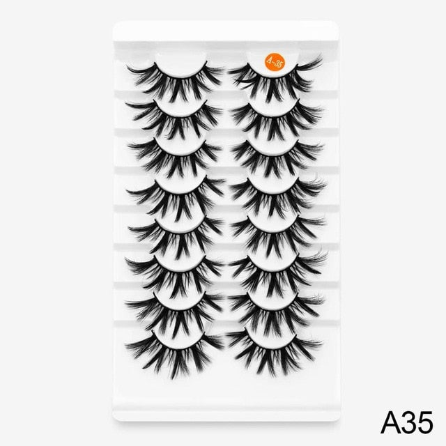 SEXYSHEEP 8 Pairs Mink Lashes Faux Eyelashes Mink False Eyelashes Dramatic Volume Lashes Eyelash Extension for Makeup