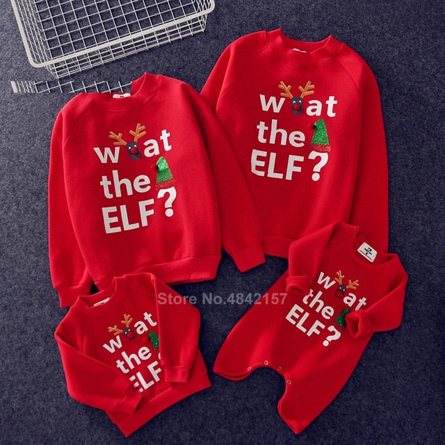 2020 Couple Family Matching Christmas Sweaters Xmas Mommy and Me Hoodies Pajamas Santa Embroidery Adult Kids Sweatshirt Gift