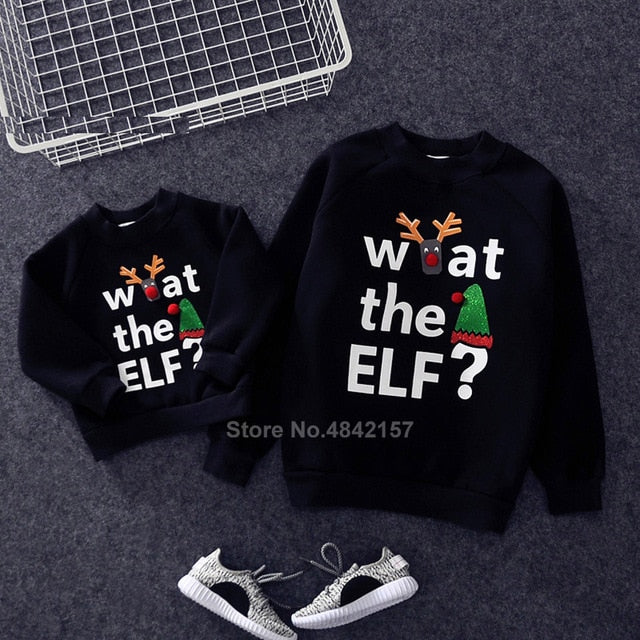 2020 Couple Family Matching Christmas Sweaters Xmas Mommy and Me Hoodies Pajamas Santa Embroidery Adult Kids Sweatshirt Gift