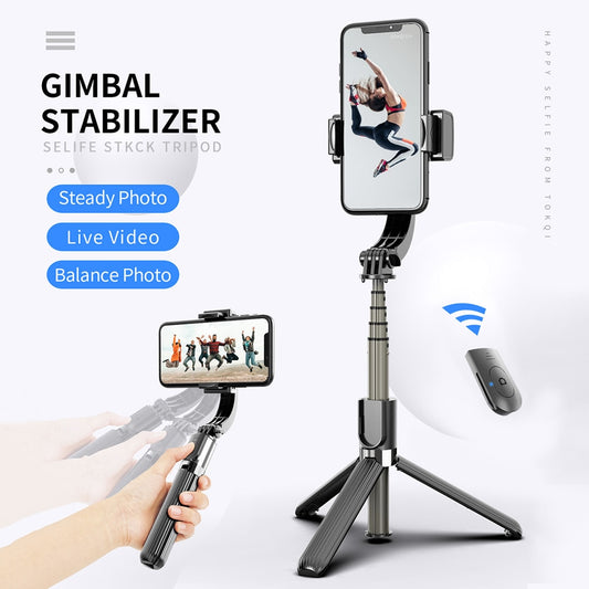 Handheld Gimbal Stabilizer Anti-Shake Selfie Stick Bluetooth Remote Control Tripod 360 Degree Smart Phone Holder For IOS Android