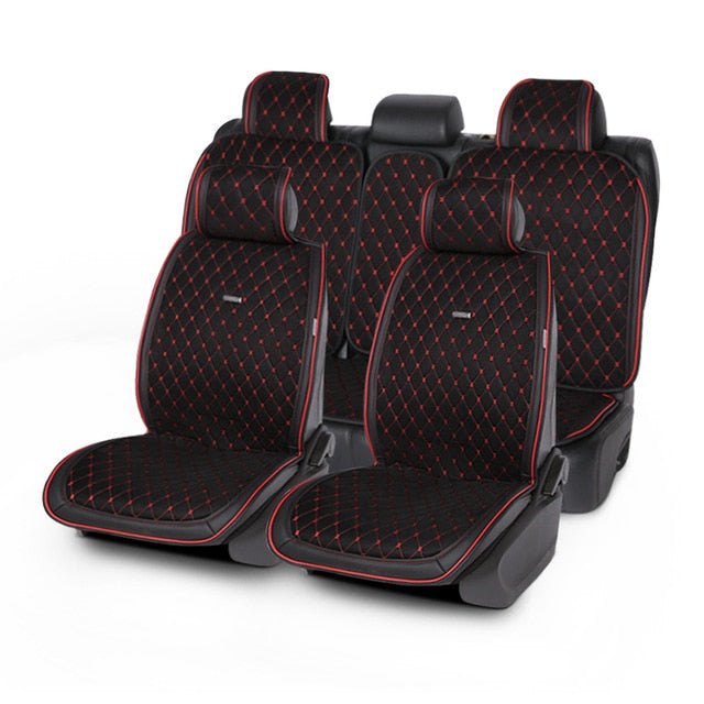 Artificial suede universal car seat cushion black 1Set luxury Cape 5 seats fit for Kia Hyundai BMW Lada car seat cover shawl