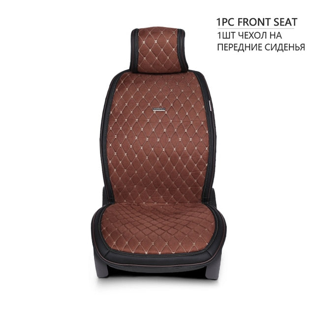 Artificial suede universal car seat cushion black 1Set luxury Cape 5 seats fit for Kia Hyundai BMW Lada car seat cover shawl