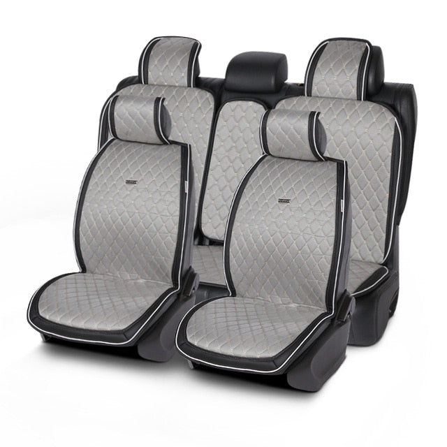 Artificial suede universal car seat cushion black 1Set luxury Cape 5 seats fit for Kia Hyundai BMW Lada car seat cover shawl