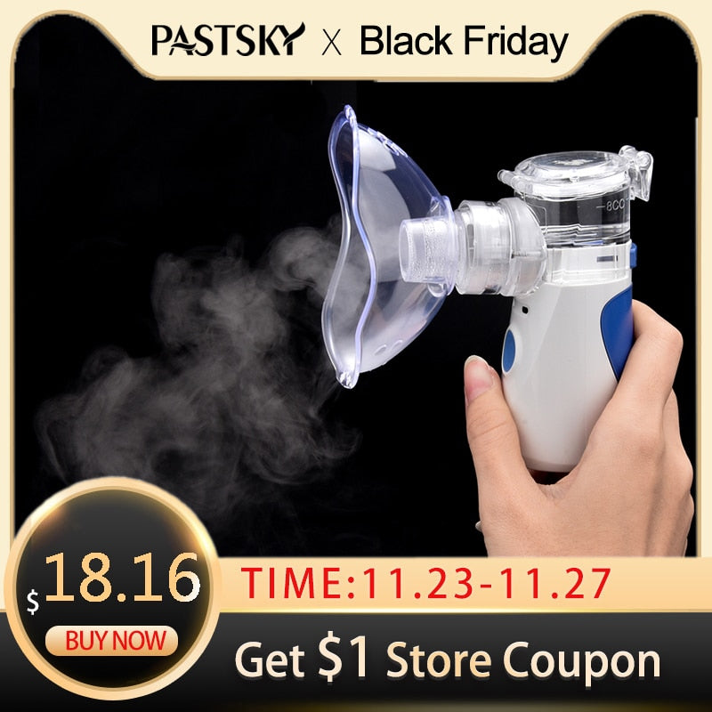 US Stock Portable Nebulizer Inhaler Adult Nebulizador Portatil Medical Equipment Health Care Inalador Adulto USB charge