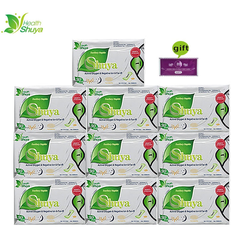 10Packs Shuya Anion Santitary Napkin Women Menstrual Pads Panty Liners for Daily Use Health Care pads daily Sanitary Towel