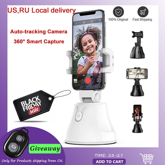 Apai Genie  360 Rotation Face tracking Selfie Stick Tripod Object Tracking Holder Camera Gimbal for Photo Vlog Live Video Record