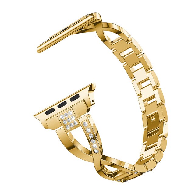 Slim Stainless Steel Strap for Apple Watch 38 40mm 42 44mm Band Jewelry Rose Gold Women Watchband for iWatch 1 2 3 4 5 Bracelet