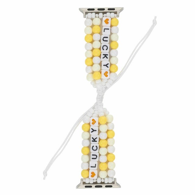 Women Jewelry Strap For Apple Watch Band Series 1 2 3 4 5 Colorful Lucky Beads Bracelet For iWatch 44mm 42mm 40mm 38mm