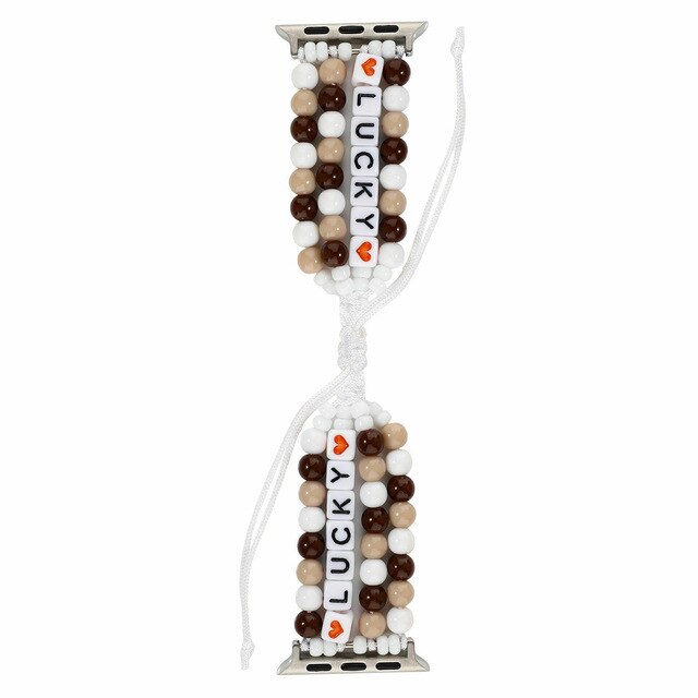 Women Jewelry Strap For Apple Watch Band Series 1 2 3 4 5 Colorful Lucky Beads Bracelet For iWatch 44mm 42mm 40mm 38mm