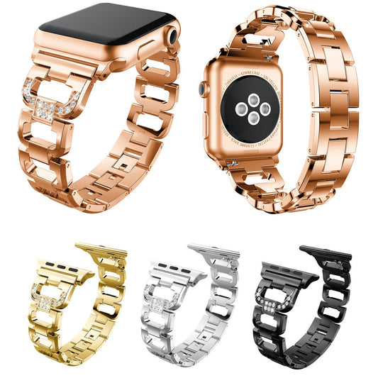 Women Jewelry Bracelet For Apple Watch Band Series 1/2/3/4/5 Bling Diamond Metal Belt Strap For iWatch 38mm 42mm 40mm 44mm Bands
