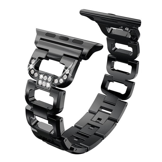 Women Jewelry Bracelet For Apple Watch Band Series 1/2/3/4/5 Bling Diamond Metal Belt Strap For iWatch 38mm 42mm 40mm 44mm Bands