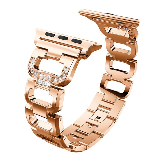 Women Jewelry Bracelet For Apple Watch Band Series 1/2/3/4/5 Bling Diamond Metal Belt Strap For iWatch 38mm 42mm 40mm 44mm Bands